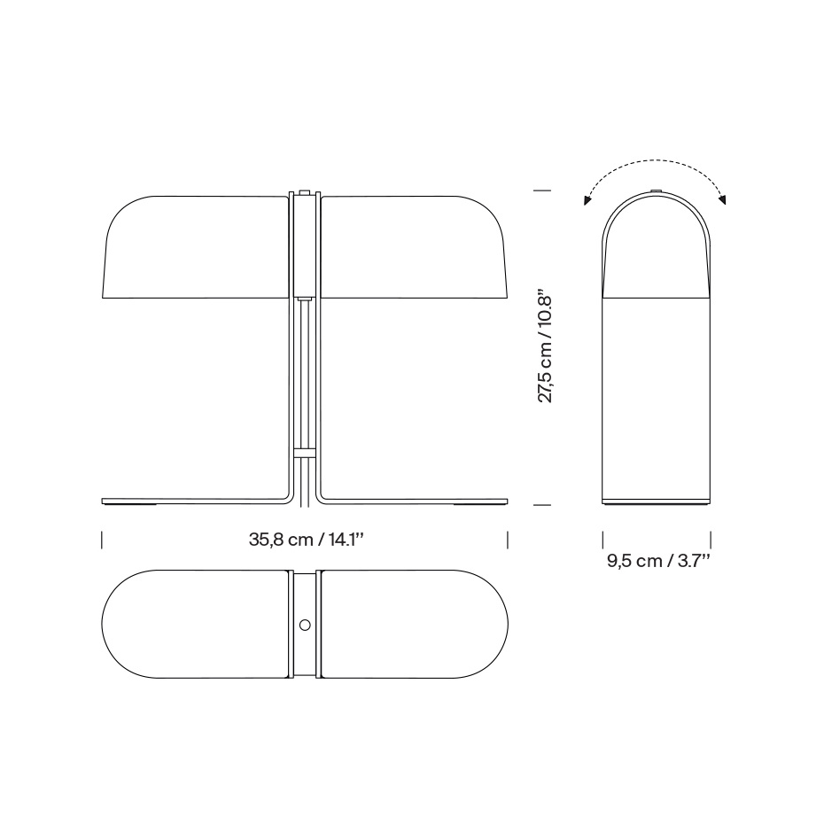 Duo Bordslampa Translucent White