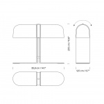 Duo Bordslampa Translucent White Duo Bordslampa Translucent White