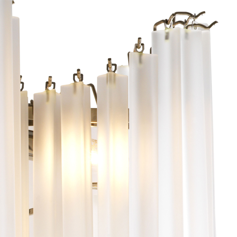 Pulsar Ljuskrona Nickel/Frosted Glass