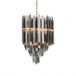 Salerno Ljuskrona Antique Brass/Smoked Glass Salerno Ljuskrona Antique Brass/Smoked Glass