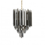 Salerno Ljuskrona Antique Brass/Smoked Glass Salerno Ljuskrona Antique Brass/Smoked Glass