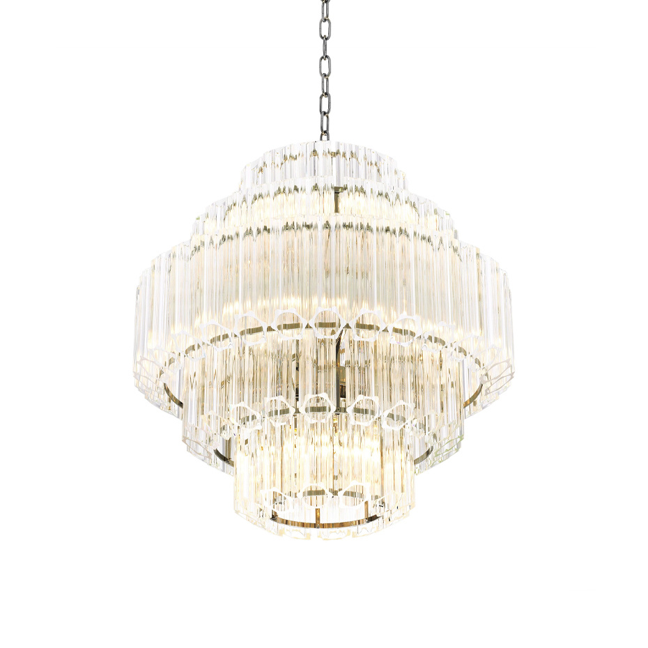 Vittoria Ljuskrona Small Nickel/Clear Glass