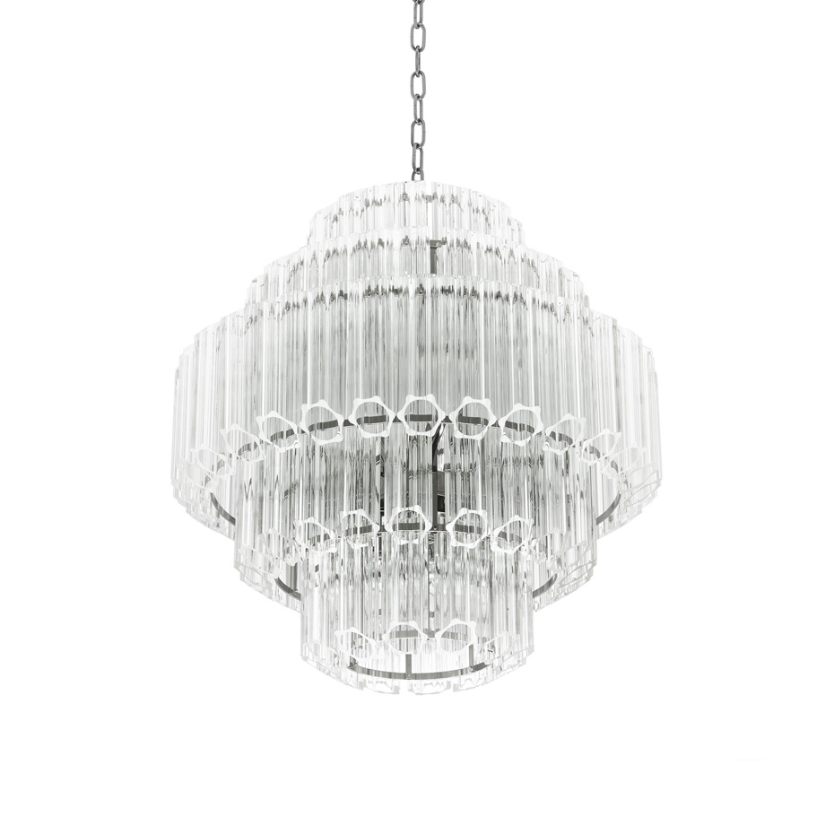 Vittoria Ljuskrona Small Nickel/Clear Glass