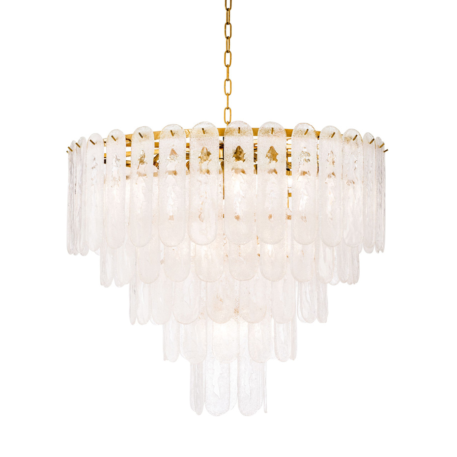 Riveria Ljuskrona Gold/Frosted Glass