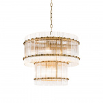 Ruby Ljuskrona Small Antique Brass/Clear Glass Ruby Ljuskrona Small Antique Brass/Clear Glass