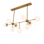 Lux Ljuskrona Antique Brass/Opal Glass Lux Ljuskrona Antique Brass/Opal Glass