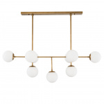 Lux Ljuskrona Antique Brass/Opal Glass Lux Ljuskrona Antique Brass/Opal Glass