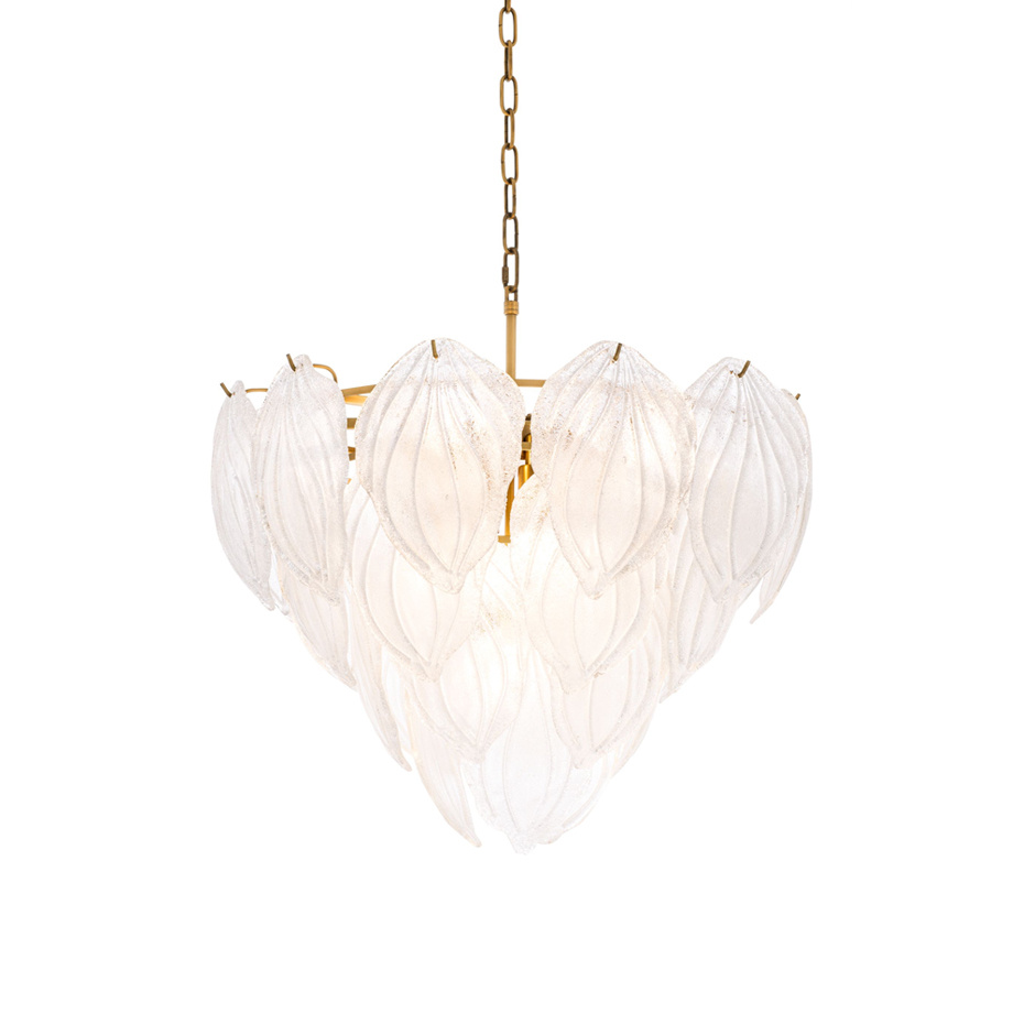 Novida Ljuskrona Antique Brass/Frosted Glass