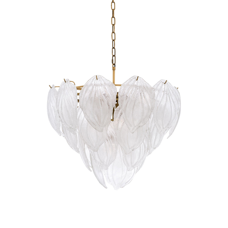 Novida Ljuskrona Antique Brass/Frosted Glass