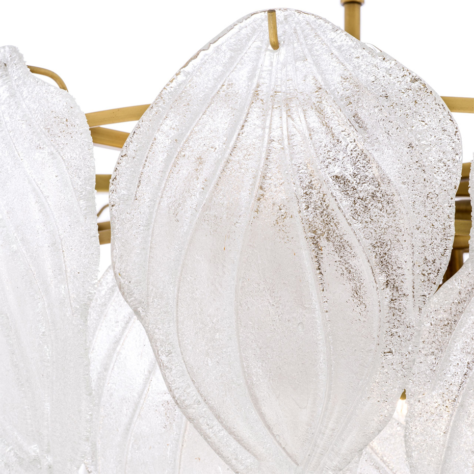 Novida Ljuskrona Antique Brass/Frosted Glass