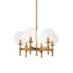 Jade Ljuskrona Small Antique Brass/Clear Glass Jade Ljuskrona Small Antique Brass/Clear Glass