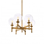 Jade Ljuskrona Small Antique Brass/Clear Glass Jade Ljuskrona Small Antique Brass/Clear Glass