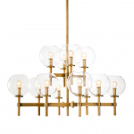 Jade Ljuskrona Large Antique Brass/Clear Glass Jade Ljuskrona Large Antique Brass/Clear Glass