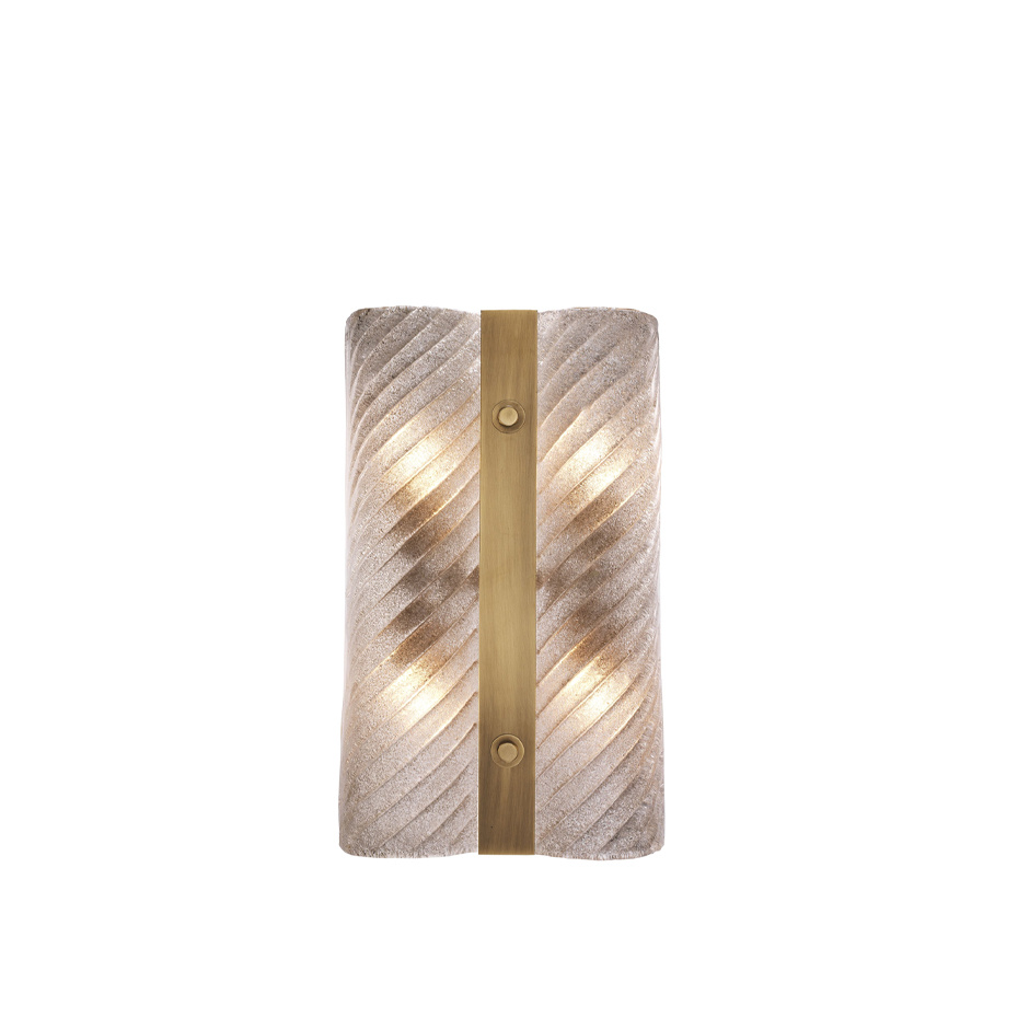 Positano Vägglampa Antique Brass/Hand Blown Glass