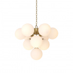 Icaro Ljuskrona Antique Brass/Opal Glass Icaro Ljuskrona Antique Brass/Opal Glass