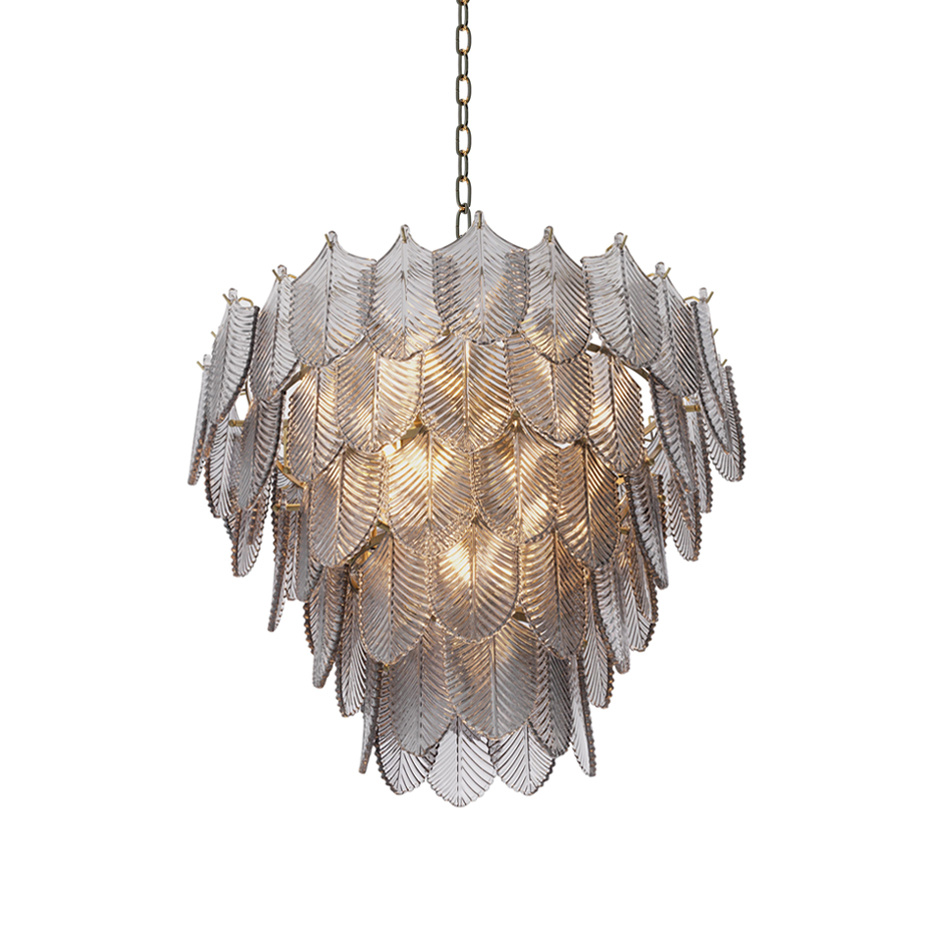 Verbier Ljuskrona Small Light Brushed Brass/Smoked Glass