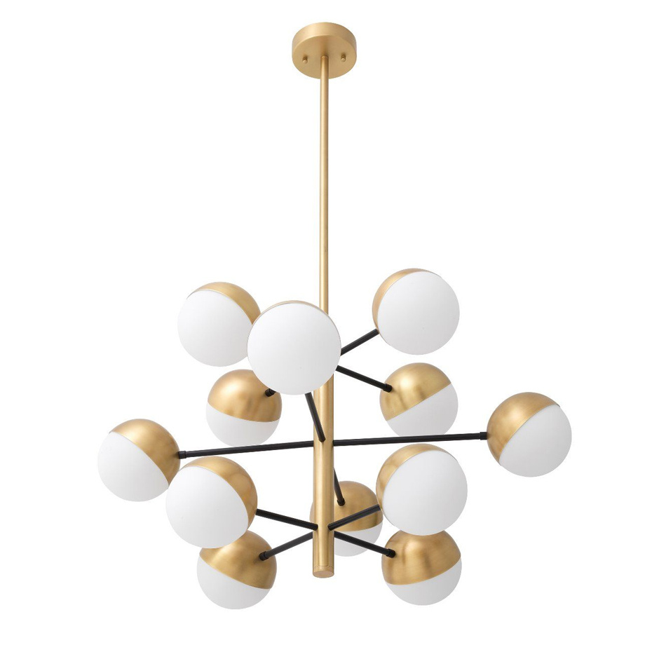 Cona Ljuskrona Small Antique Brass/Opal Glass