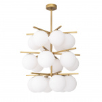 Noa Ljuskrona Antique Brass/Opal Glass Noa Ljuskrona Antique Brass/Opal Glass