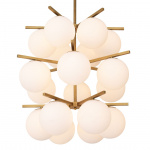 Noa Ljuskrona Antique Brass/Opal Glass Noa Ljuskrona Antique Brass/Opal Glass