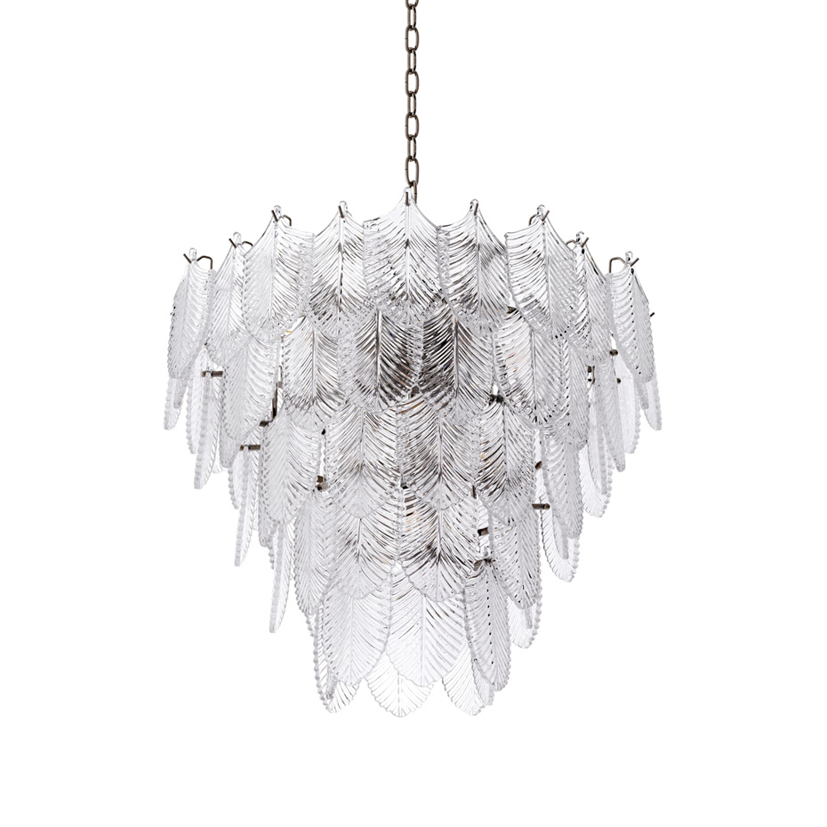 Verbier Ljuskrona Small Nickel/Clear Glass