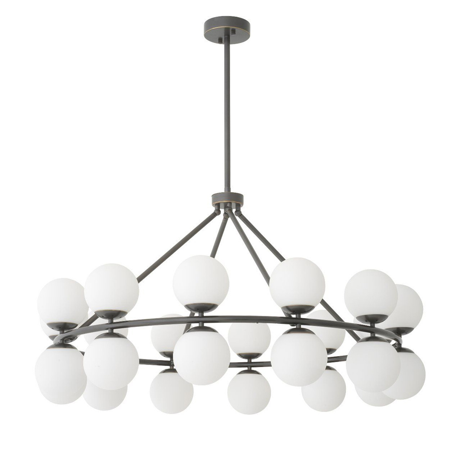 Hutchinson Ljuskrona Bronze/Opal Glass