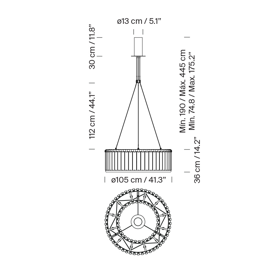 Estadio 105 1 Support Pendel Texturized Black
