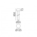 Bellhop Pollare H850 Anthracite Bellhop Pollare H850 Anthracite