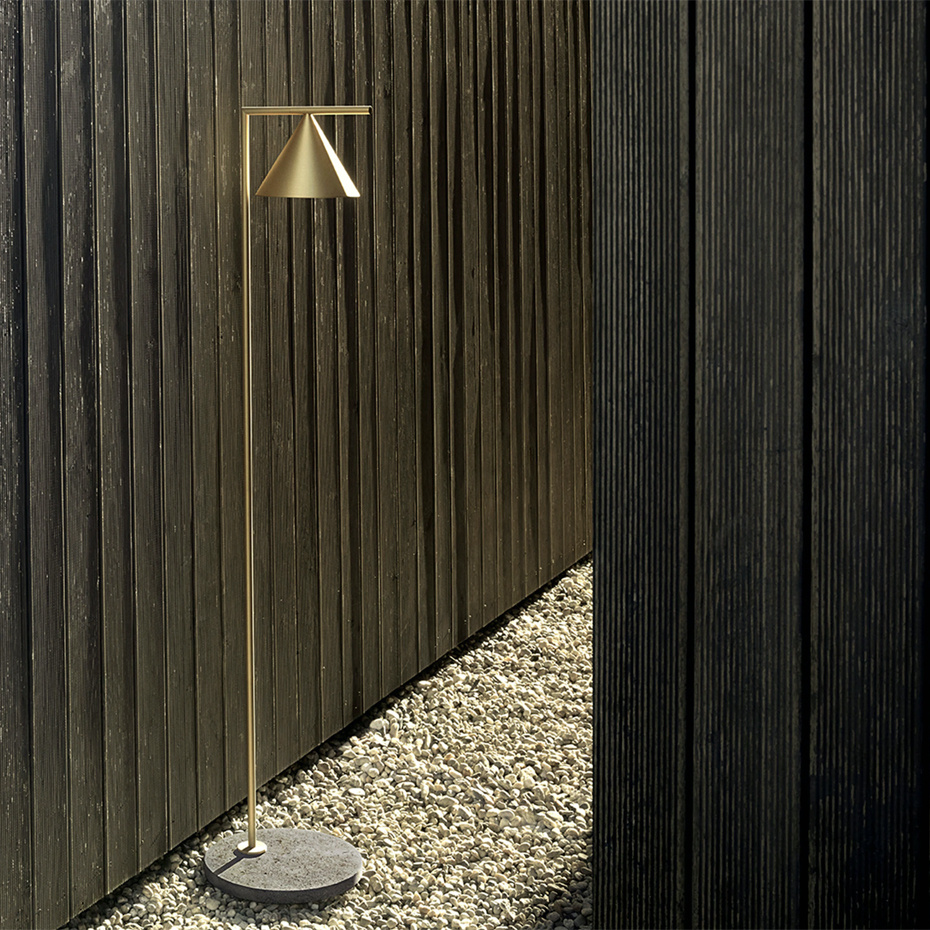 Captain Flint Outdoor Golvlampa Deep Brown/Travertino Imperiale