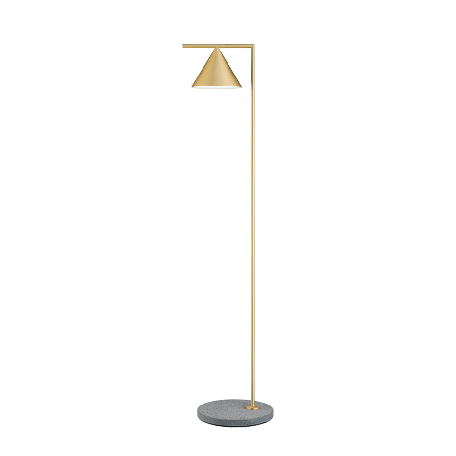 Captain Flint Outdoor Golvlampa Brass Finish/Grey Lava