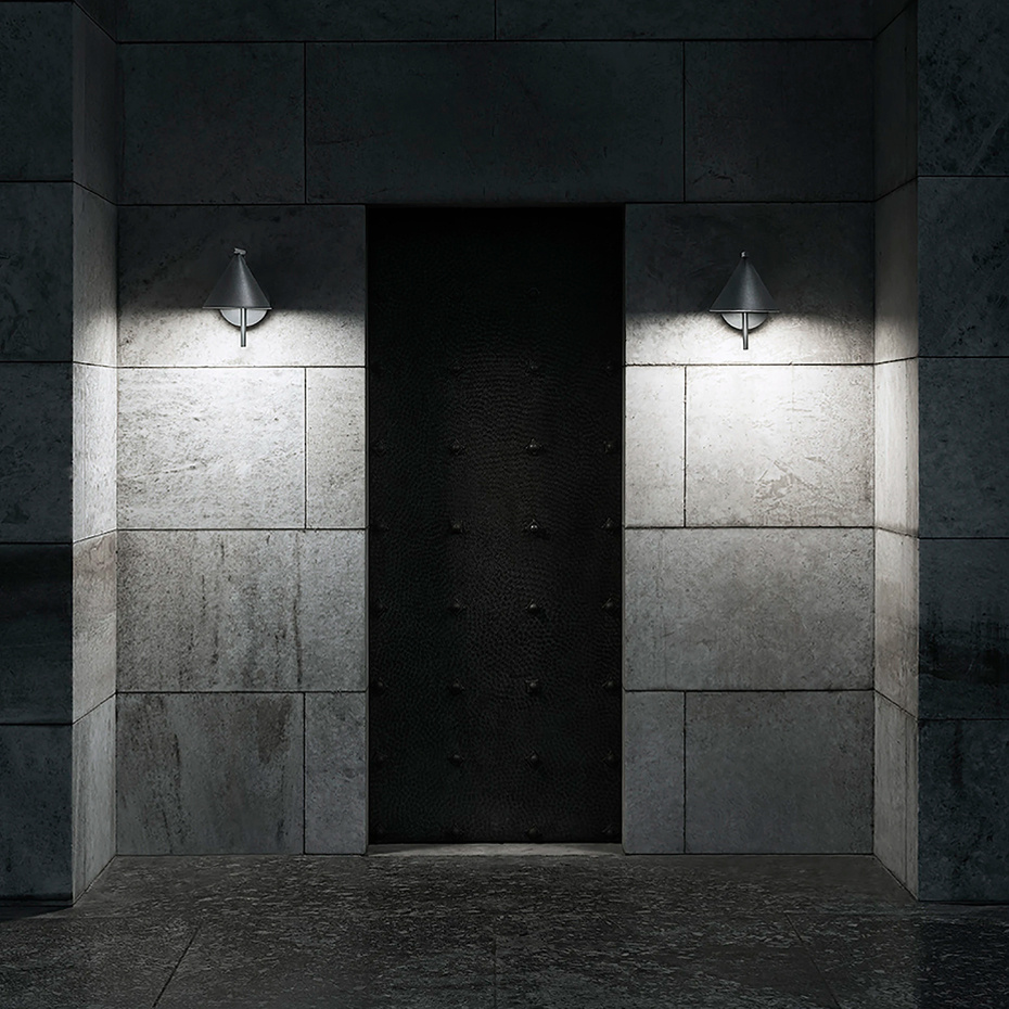 Captain Flint W1 Outdoor Vägglampa Brass Finish IP65