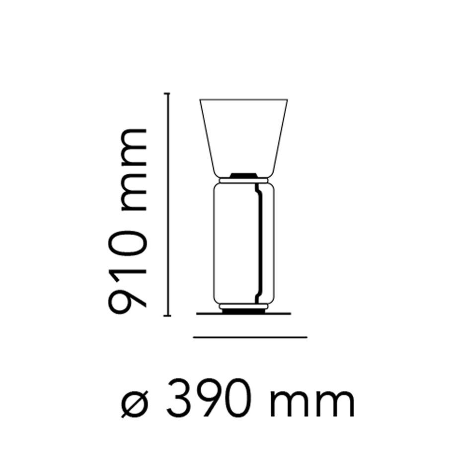 Noctambule F1 Golvlampa High Cylinder & Cone