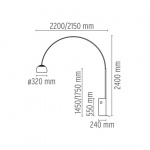 Arco Golvlampa Stainless Steel/Carrara Marble Arco Golvlampa Stainless Steel/Carrara Marble