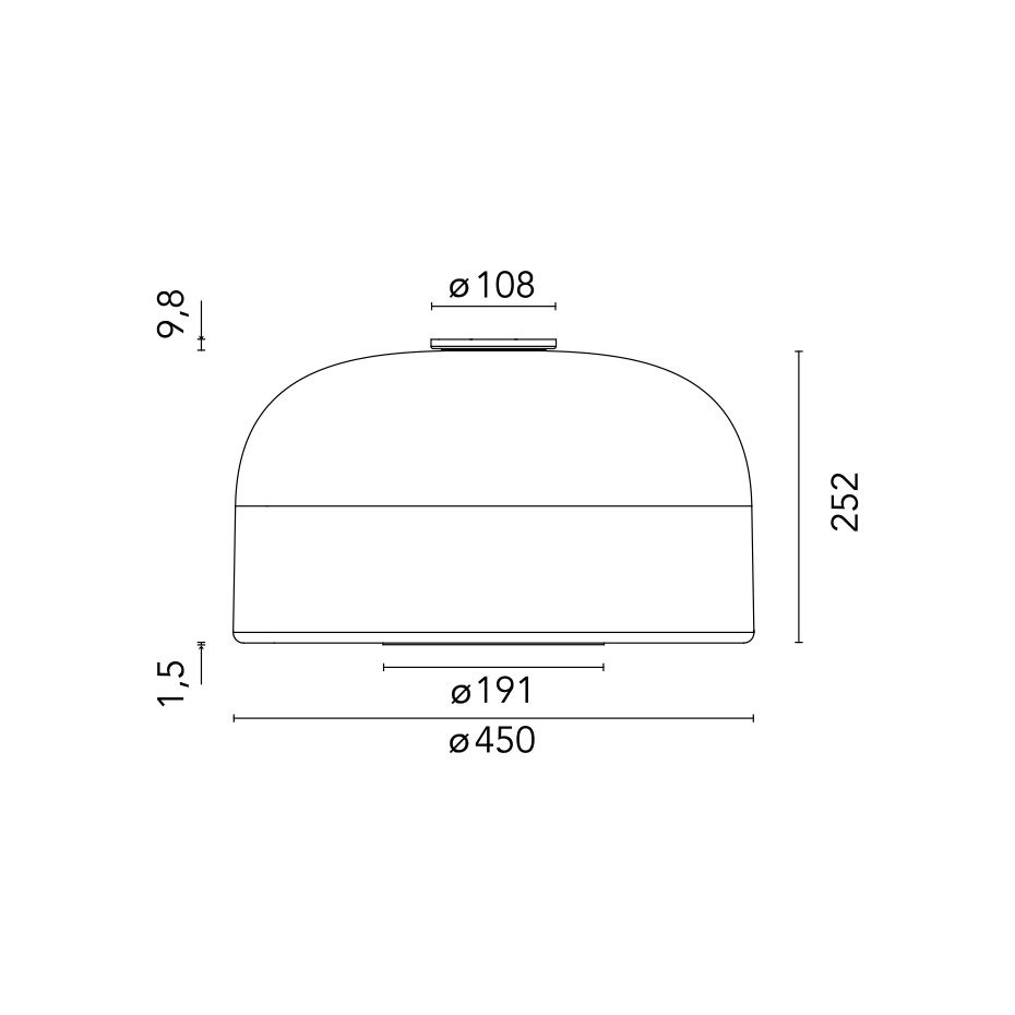 Bellhop Glass C2 Plafond White