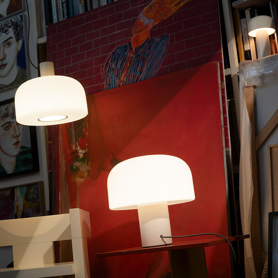 Bellhop Glass S2 Pendel White