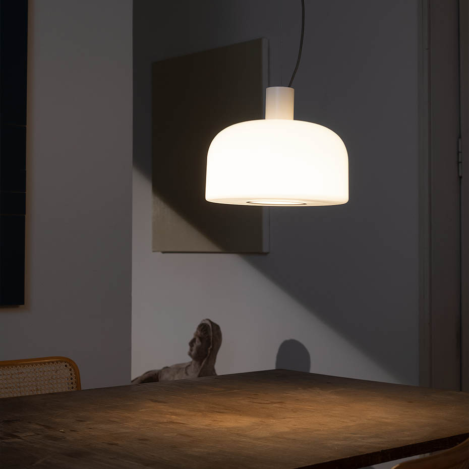 Bellhop Glass S1 Pendel White