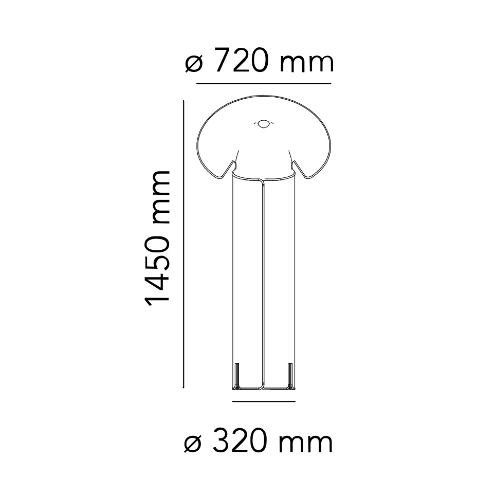Chiara F Golvlampa Stainless Steel/Black Edge