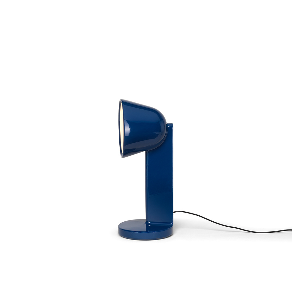 Céramique Side Bordslampa Navy Blue