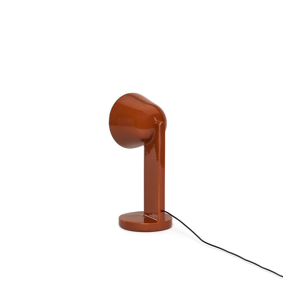 Céramique Side Bordslampa Rust Red