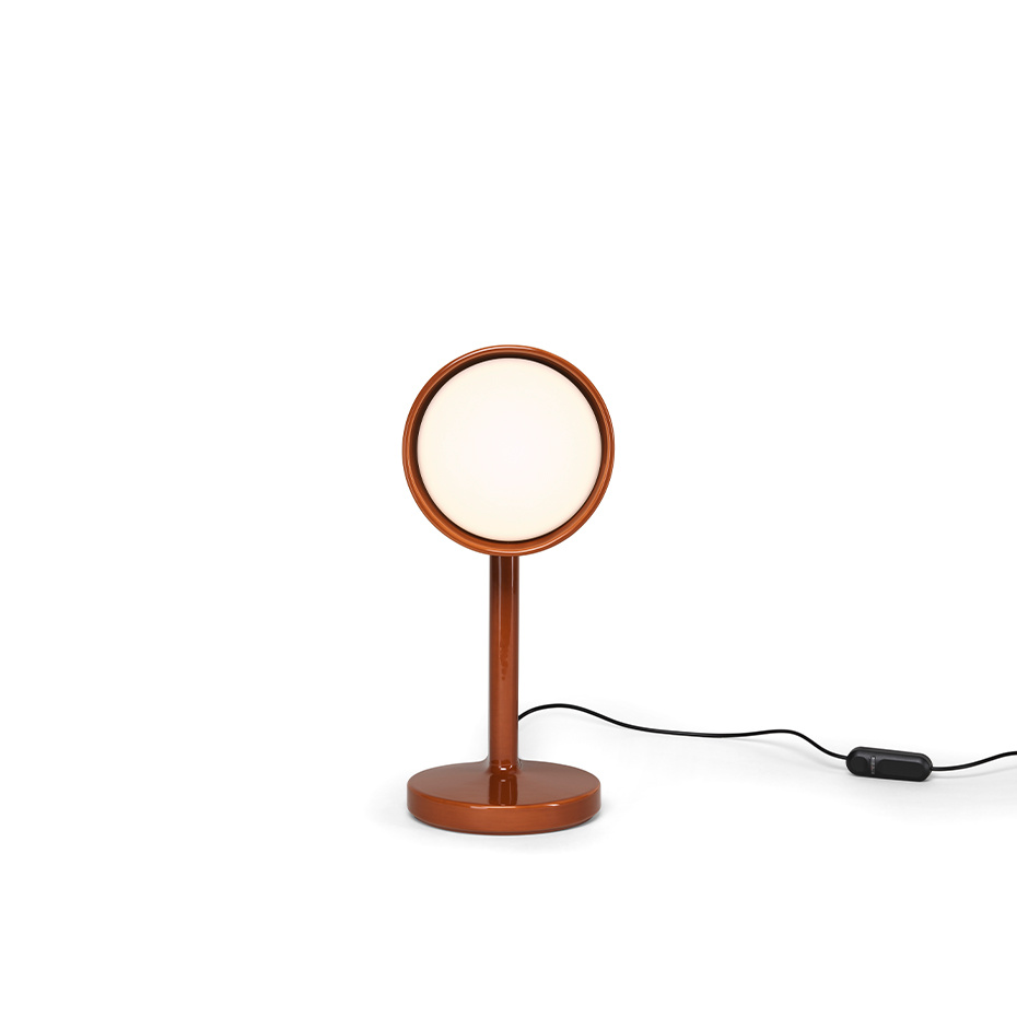 Céramique Side Bordslampa Rust Red
