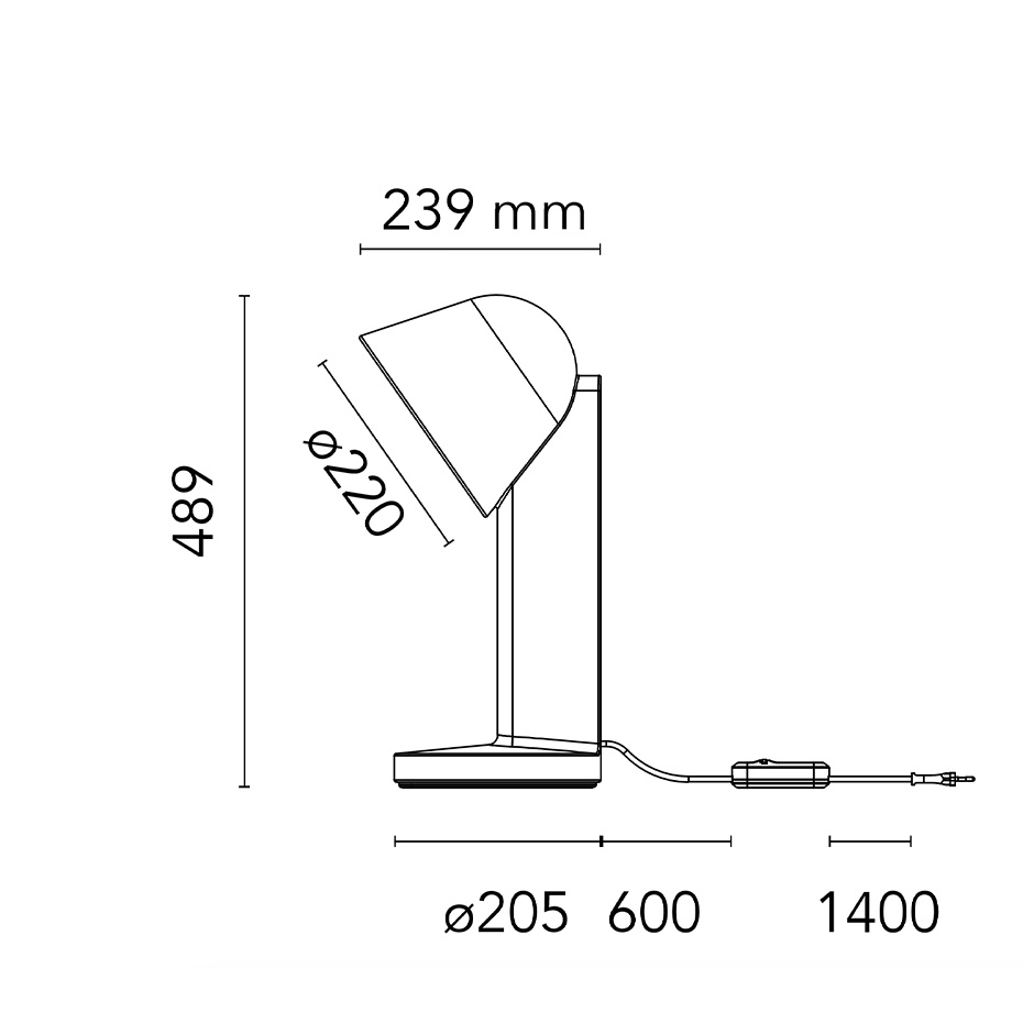 Céramique Down Bordslampa Rust Red