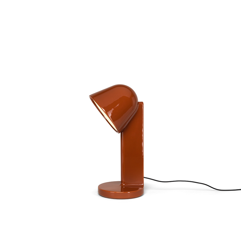 Céramique Down Bordslampa Rust Red