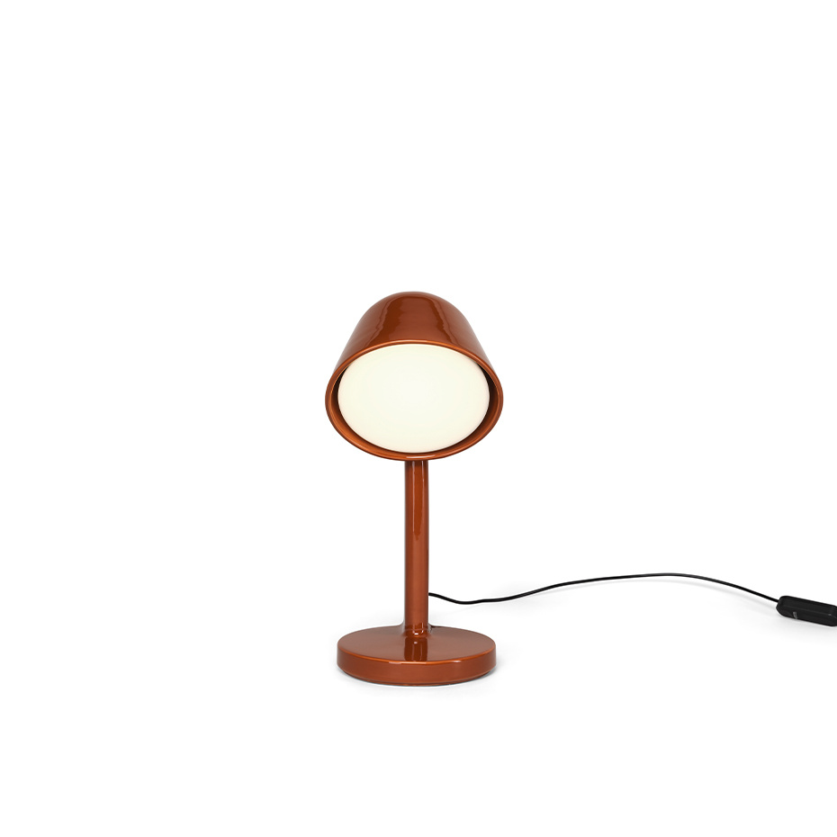 Céramique Down Bordslampa Rust Red
