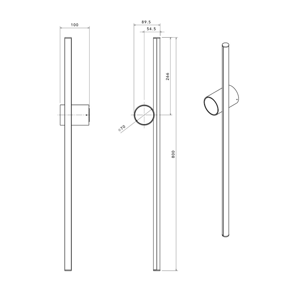 Coordinates W1 Vägglampa Anodized Champagne