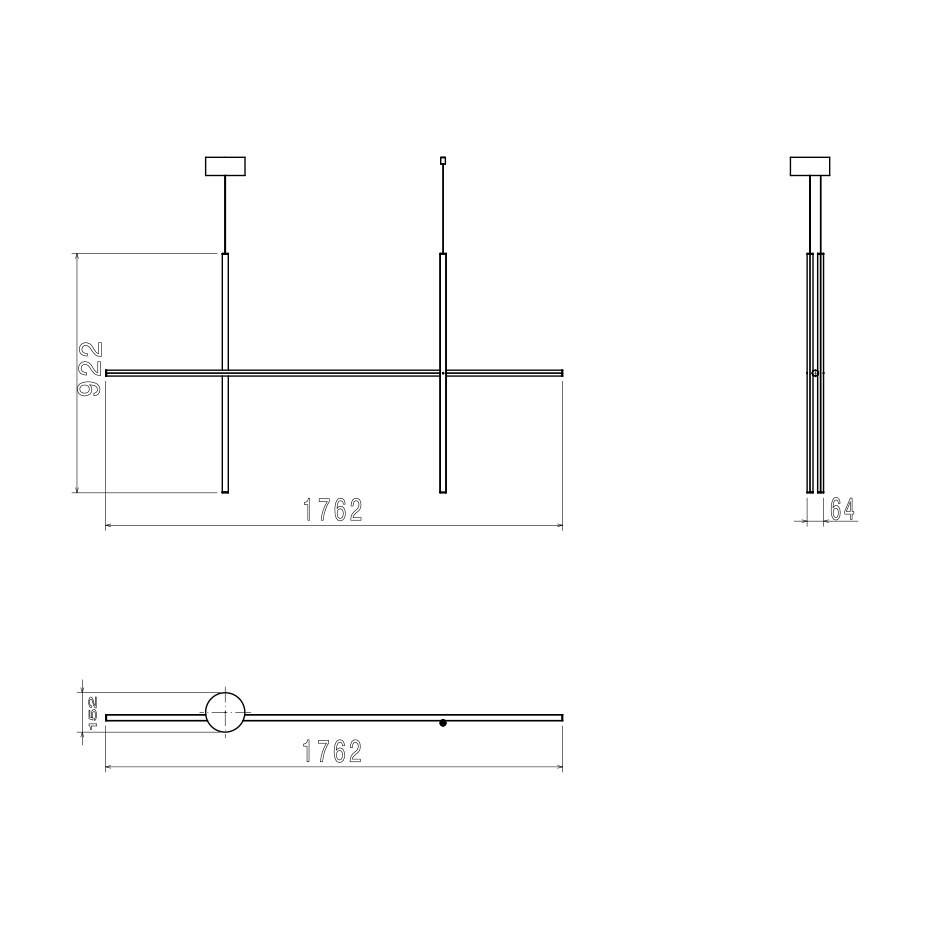 Coordinates S2 Pendel Anodized Champagne