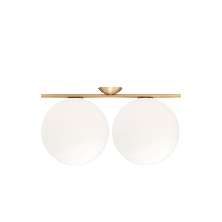 IC Lights C/W2 Double Tak/Vägglampa Brushed Brass