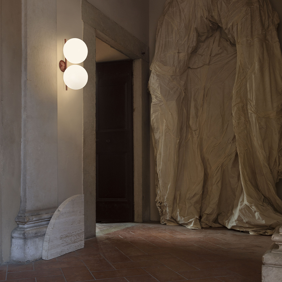 IC Lights C/W2 Double Tak/Vägglampa Brushed Brass