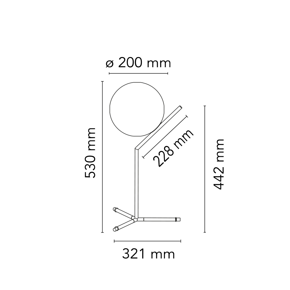 IC Lights T1 High Bordslampa Chrome