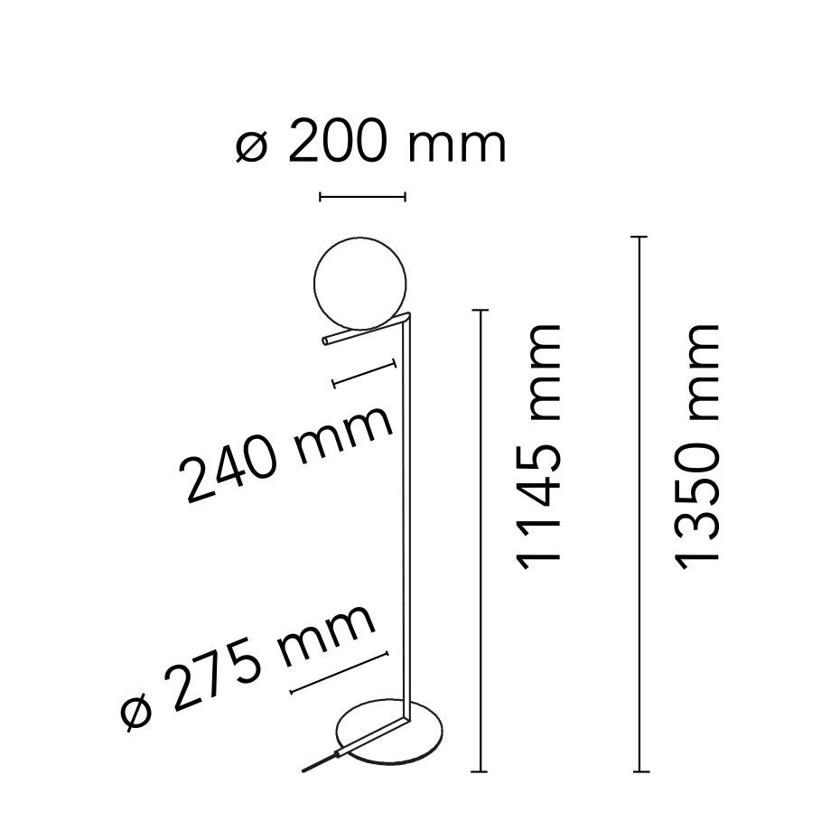 IC Lights F1 Golvlampa Brushed Brass
