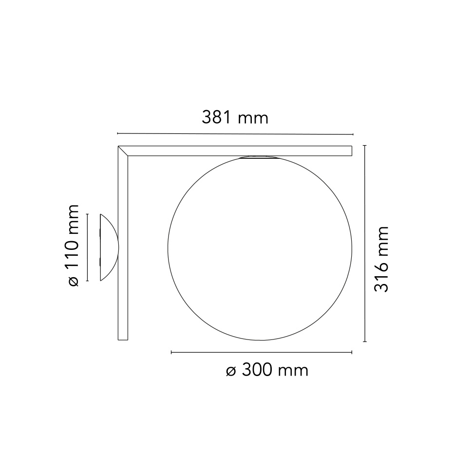 IC Lights C/W2 Tak/Vägglampa Chrome