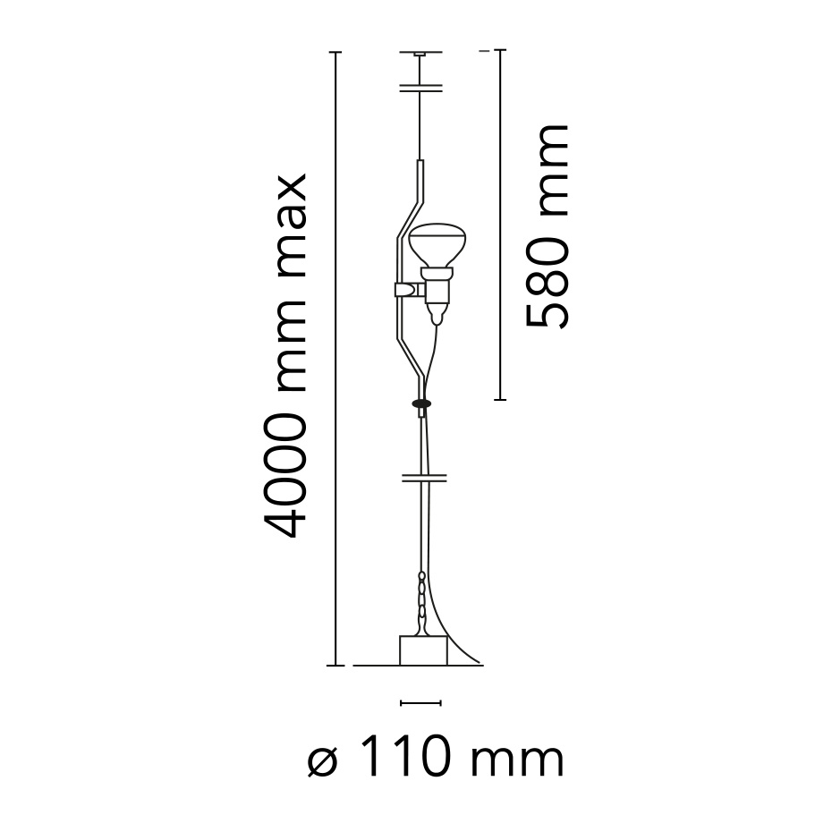 Parentesi Pendel Nickel Med Dimmer